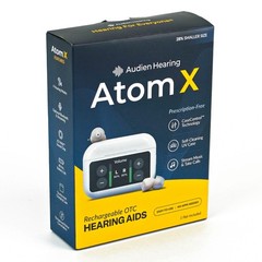 Audien Hearing Atom X Rechargeable OTC Hearing Aids – New -E