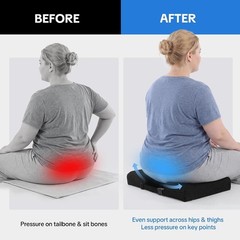 Bariatric Seat Cushion 500 lbs, Large Coccyx Cushion with Tailbone Cutout