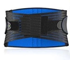 Actimove Back Support 4 Stays Adjustable Double Layer Compression 2X-Large Black