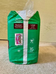 VINTAGE DEPEND Fitted Maximum Protection Adult Diapers – LARGE – 1 Bag