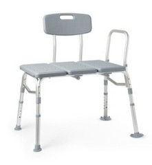 Guardian Adjustable Transfer Bench w/ Backrest 400 lb Gray G3-100KBX1