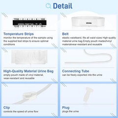 16Pcs Urine Test Complete Kit 2 to 4 oz Concealed Sample Bag Adjustable Belt