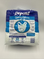 NEW Vintage 1990 Depend Undergarments 36 Pack SEALED Plastic Back