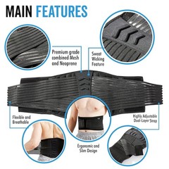 Lumbar Support Back Brace for Men and Women Regular 28″ – 50″