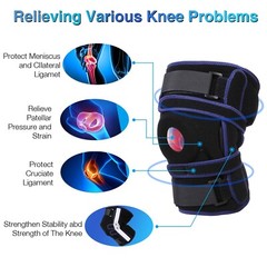 Nvorliy Plus Size Hinged Knee Brace Dual Strap Patellar Stabilization -MEDIUM