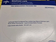 Lot of 2 Medline Pro Series Bouffant Caps Size L (24 in, 61 cm)
