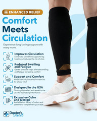 2 Pairs Copper Calf Compression Sleeve – Leg Compression Sleeves for Women & Men
