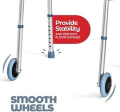 Walker with Wheels, Adjustable Walker, Folding Walker with Arm Support Walker