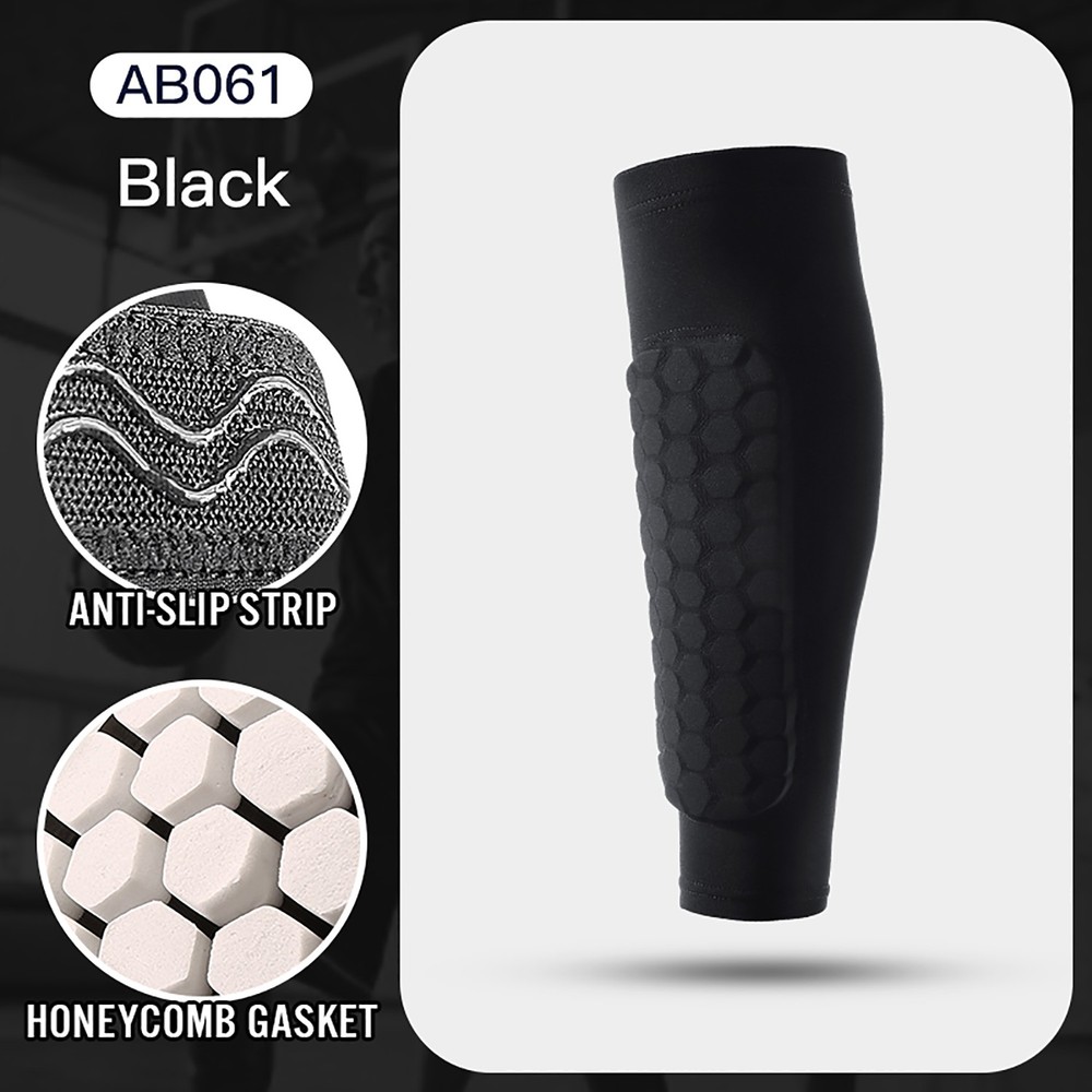1Pcs Women Men Football Shin Guards Soccer Honeycomb Anti-collision Compression