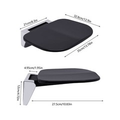 14″ Folding Shower Seat Wall Mounted Bench Modern Bathroom Shower Stool