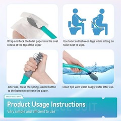 Affordable Personal Hygiene Kit: Long Handle Wiper & Curved Brush for Easy Use