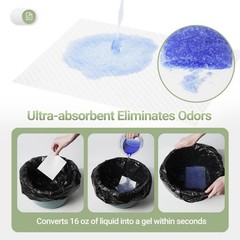 Commode Liners with Absorbent Pads, 100 Bedside Commode Liners and 40 Commode Pa