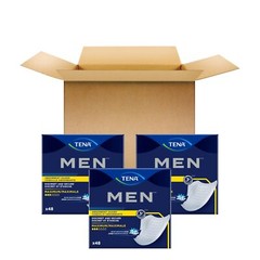 TENA Incontinence Guards for Men Moderate Absorbency 48 Count Pack of 3