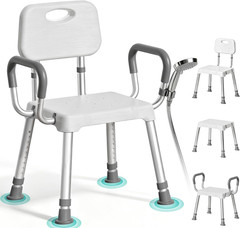 HOMENURSE Shower Chair for Inside Shower, 400 lbs, Wider Seat, Lightweight | 9-L