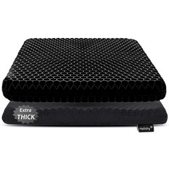 Extra Thick Gel Seat Cushion 2 Inch Pain Relief Black Office Chair Car