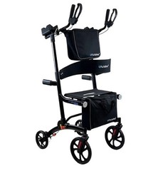 Oasis Space Upright Walker With Seat Padded Arm Rests Hand Brakes Adjustable