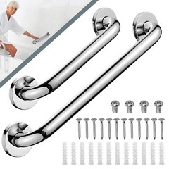 Bathroom Safety Grab Bars 2PCS – Stainless Steel Shower & Tub Support Handles US