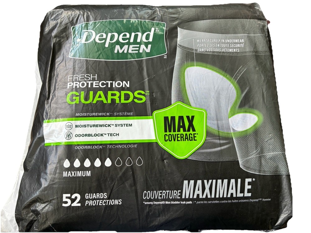 Depend Incontinence Guards for Men – 52 Pack