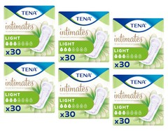 6 Pack of Tena Intimates Ultra Thin Light Incontinence Pad Regular, 30 Count