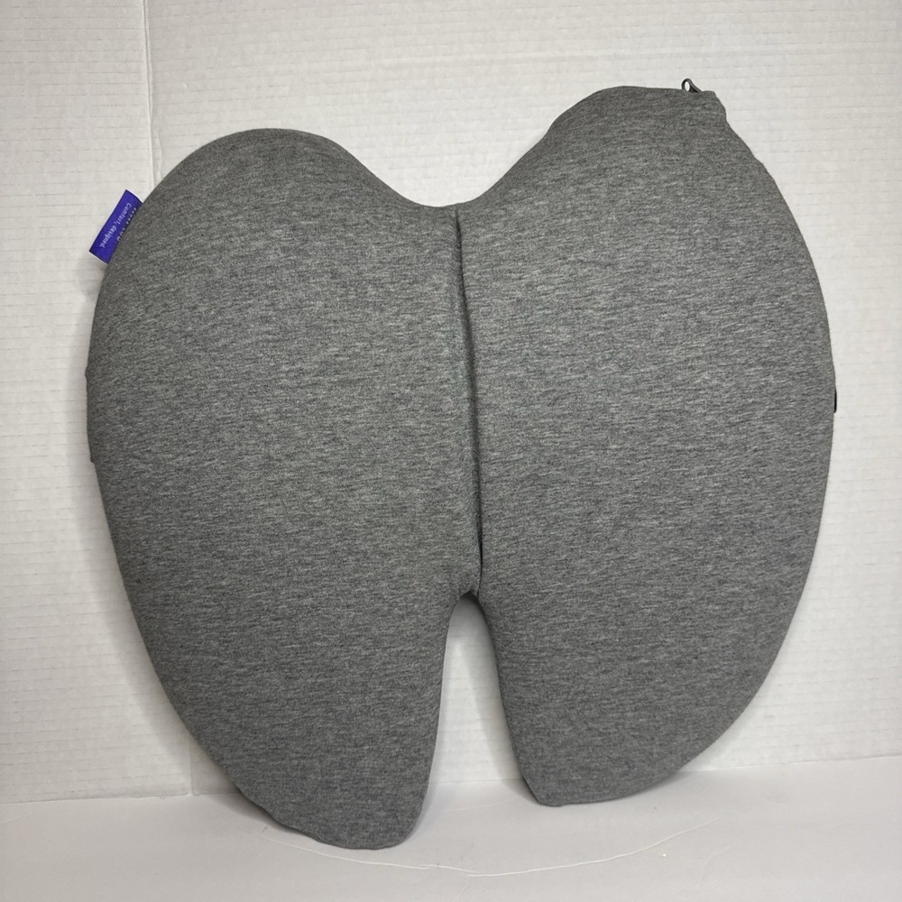 Cushion Lab Extra Dense Lumbar Support Pillow For Back Pain Relief Charcoal Gray
