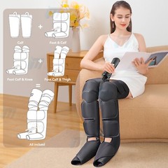 Air Compression Massager with Heat for Foot,Leg,Calf,Thigh and Knee