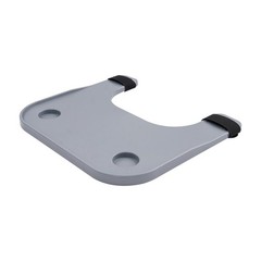 Wheelchair Table Board, Wheelchair Table Tray w/ Cup Holder Grey ABS 58*53cm