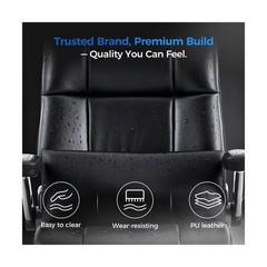 600LBS Big and Tall Massage Office Chair, Extra Wide Seat – 3D Kneading Massa…