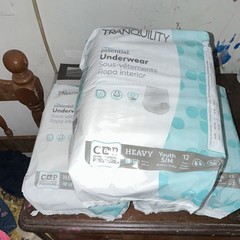 3 bags Tranquility Essential underwear/pullups Youth S/M