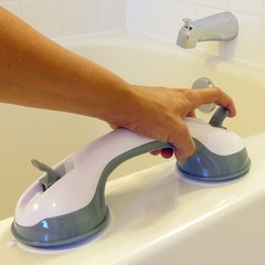 Bath Safety Handle Suction Cup Handrail Grab Bathroom Grip Tub Shower Bar Rail