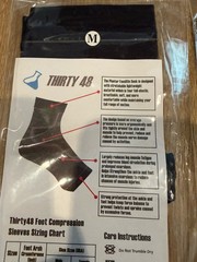 2 Pairs THIRTY48 – Ankle Compression Socks Black Unisex Medium Plantar Fasciitis