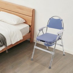 150kg/330.69 lbs Foldable Toilet Chair Stainless Steel Commode Chair for Seniors