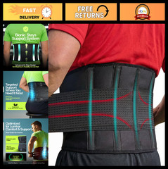 Plus Size 5XL Lower Back Brace – Adjustable Lumbar Support for Pain Relief, Scia