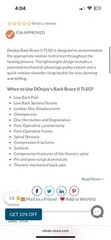 DonJoy Back Brace II TLSO Size M Black