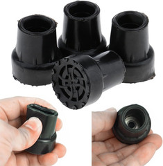 4 Pack Crutch Tips 19Mm 3/4 Inch Walking Cane End Cap Foot Bottom Rubber Pads Fe