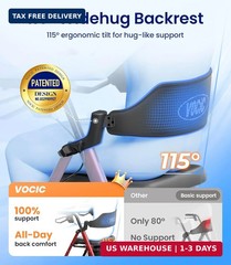 VOCIC Walkers for Seniors, Z21 Rollator Walker with Seat Supports 350lb, 8″ Big