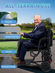 3Wheel Ultralight Foldable Storage Electric Mobility Scooter 300W Range 15 Miles