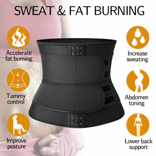 Men Waist Trainer Abdomen Reducer Sweat Trimmer Slimming Belt Body Shaper Girdle