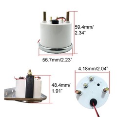 Chrome 3 in1 Triple Auto Gauge Meter Kit 52mm (8-16V Volt Meter +10… Fast Ship