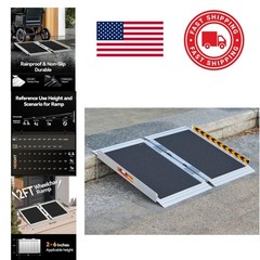 Aluminum Threshold Ramp 2ft Easy Carry Handle for Convenient Mobility Access
