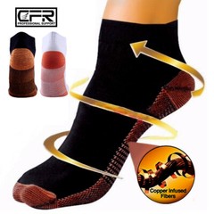 Copper Compression Socks Arch Ankle Sport Support Plantar Fasciitis Men Women US