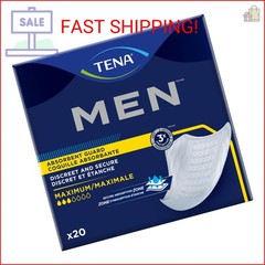 Tena Incontinence Guards for Men, Maximum Absorbency, 20 ct
