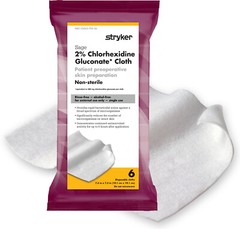 2% Chlorhexidine Gluconate Cloth 2 pack / 6~ea package total of 12