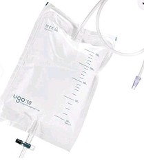 Ugo 10 2L Night Bags x10 Urine Drainage Bags Catheter Single Use T-tap Exp 9/27