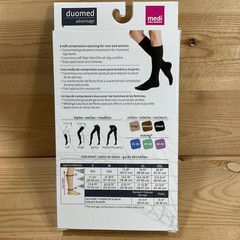 Medi Duomed Compression Socks MEDIUM 15-20 mmHg Calf Closed Toe BLACK AC16252