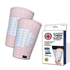 Thigh Compression Sleeve Unisex Size XL 16″-19″ 1 Pair in Pink NEW