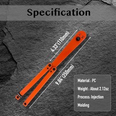 Orange Foldable Plastic Practice Tool: Safe & Durable Design for Adult Learners