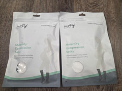 Motif Maternity Gradient Compression Socks Large 20-30 mmHg White Grey Set of 2