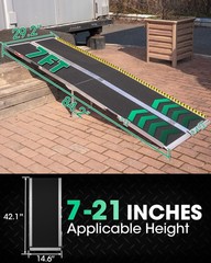 VNN 7ft Wheelchair Ramp Mobility Scooter Threshold Ramp for Home Steps & Stairs