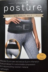 Vriksasana Sacroiliac Hip Belt for Women plus Hip Size 46” – 54” Black open box