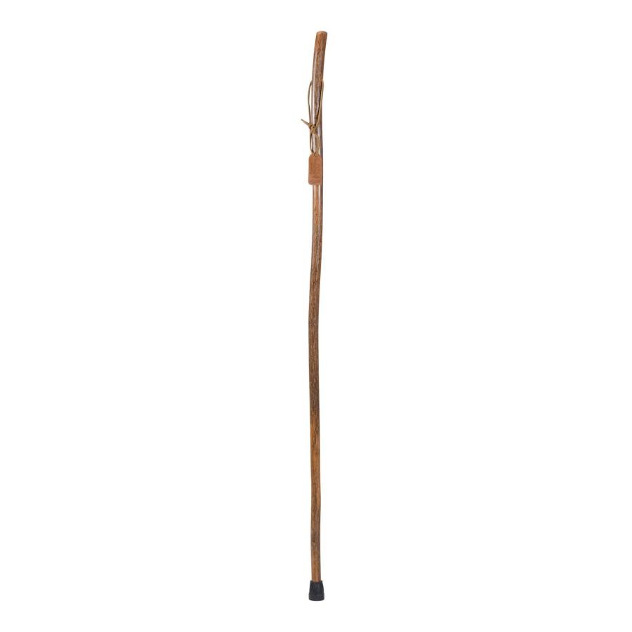 Brazos Free Form Wood Walking Stick 58 In Hickory Rubber Tip 250 Lbs. Capacity 1